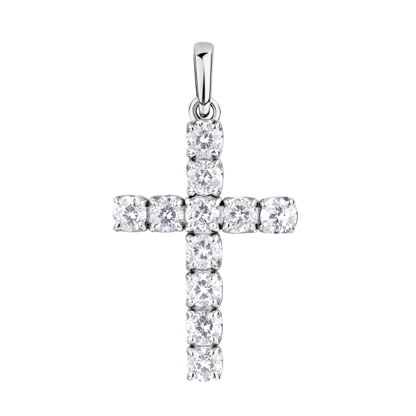 Подвеска из серебра с фианитами