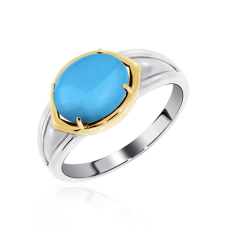 Купить кольцо из серебра с бирюзой в интернет-магазине KRASNOE