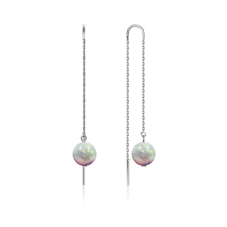 Серьги из серебра с опалом 2340250710-2-10 от KRASNOE, металл Серебро, вставка Опал