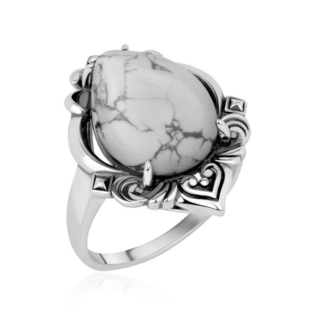 Купить кольцо из серебра с кахолонгом в интернет-магазине KRASNOE