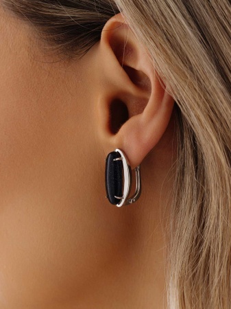 2340361974 Серьги (Ag 925) 2340361974 от KRASNOE, металл Серебро, вставка Авантюрин Синт.