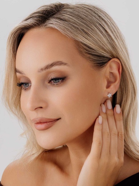 Пусеты из серебра