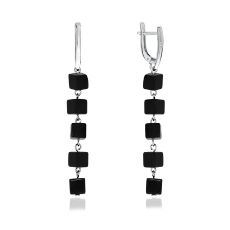 Серьги из серебра с агатами