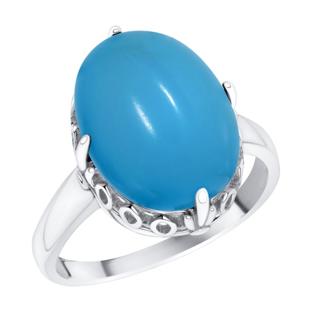 Купить кольцо из серебра с бирюзой в интернет-магазине KRASNOE
