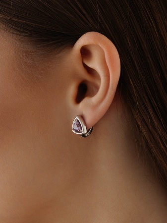 Серьги из серебра с аметистами