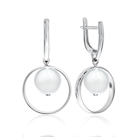 Серьги из серебра с хрусталём