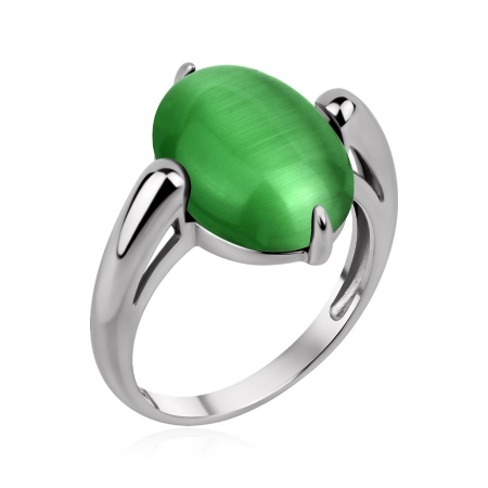 Купить кольцо из серебра с кошачим глазом в интернет-магазине KRASNOE