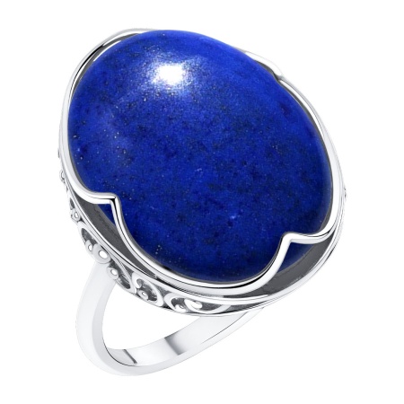 Купить кольцо из серебра с лазуритом в интернет-магазине KRASNOE