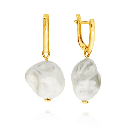 Серьги из серебра с жемчугом со скидкой