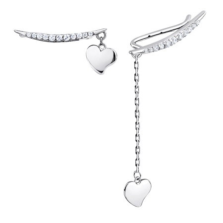 Серьги из серебра с фианитами 2340204903л-4-9 от KRASNOE, металл Серебро, вставка Фианит