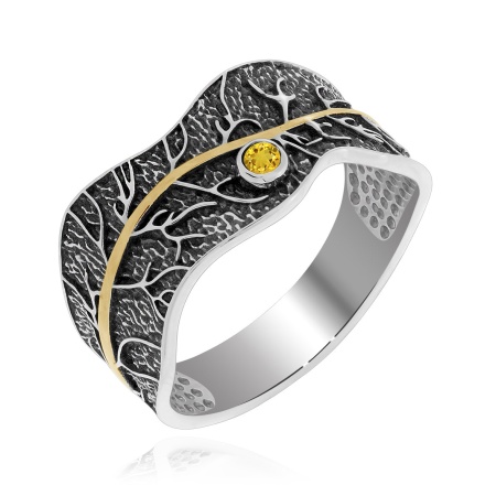 Купить кольцо из серебра с цитрином в интернет-магазине KRASNOE