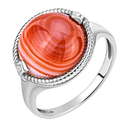 Купить кольцо из серебра с сердоликом в интернет-магазине KRASNOE