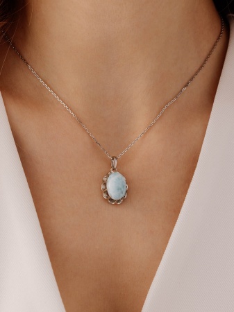 Купить подвески  из серебра с ларимаром