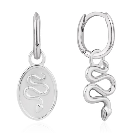 Серьги из серебра без вставок