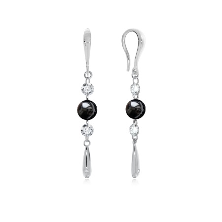 Серьги из серебра с агатами и фианитами 2340390797-20 от KRASNOE, металл Серебро, вставка Агат