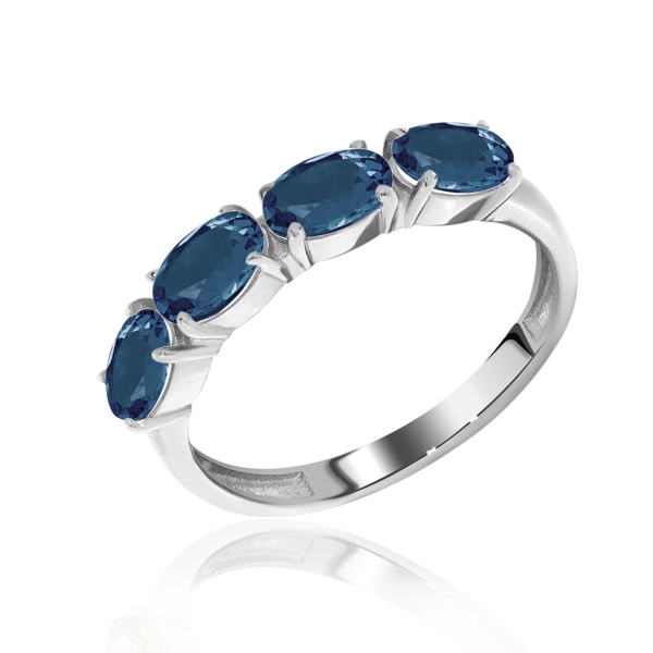 Купить кольцо из серебра с ситаллами в интернет-магазине KRASNOE