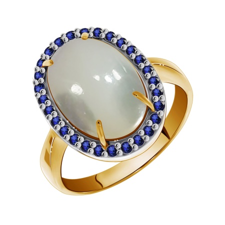 Купить кольцо из серебра с перламутром и ситаллами в интернет-магазине KRASNOE Купить кольцо из серебра с перламутром и ситаллами в интернет-магазине KRASNOE