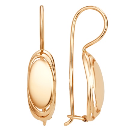 Серьги из золота без вставок 011502-1000 от KRASNOE, металл Золото, вставка Без вставок