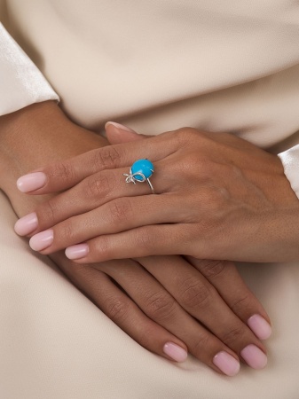 Купить кольца из серебра с бирюзой в интернет-магазине KRASNOE