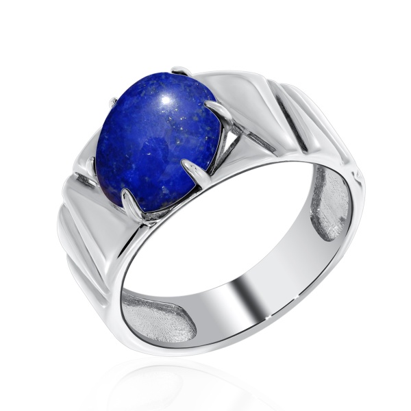 Купить кольцо из серебра с лазуритом в интернет-магазине KRASNOE