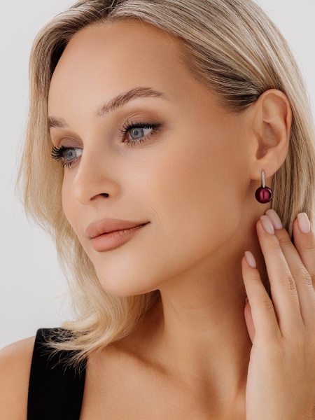 Серьги из серебра с жемчугом 2340244318-37 от KRASNOE, металл Серебро, вставка Жемчуг Имитация Серьги из серебра с жемчугом 2340244318-37 от KRASNOE, металл Серебро, вставка Жемчуг Имитация