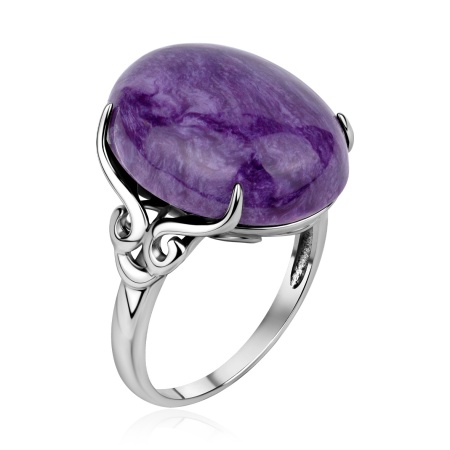 Купить кольцо из серебра с чароитом в интернет-магазине KRASNOE