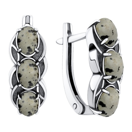 Серьги из серебра с яшмой