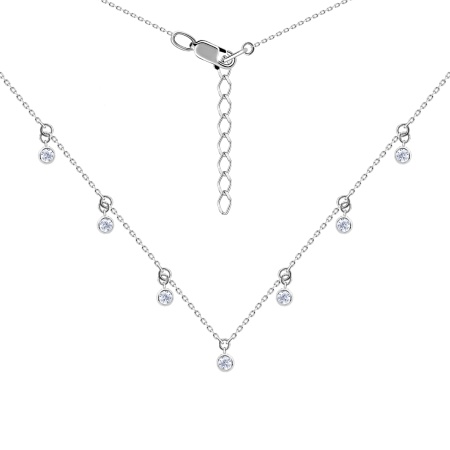 Колье из серебра с фианитами 8340205079л-9-38