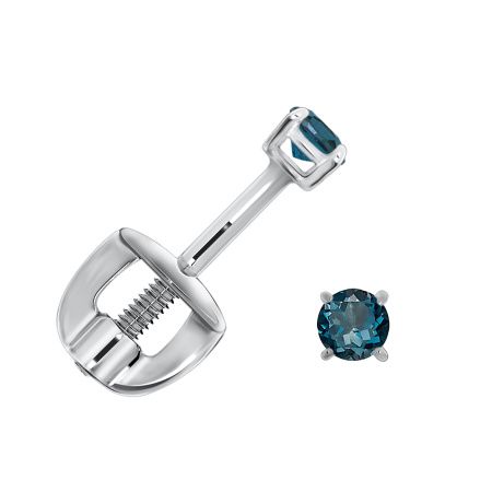 Пусеты из серебра с ситаллами