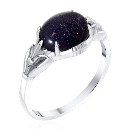 Купить кольцо из серебра с авантюрином в интернет-магазине KRASNOE