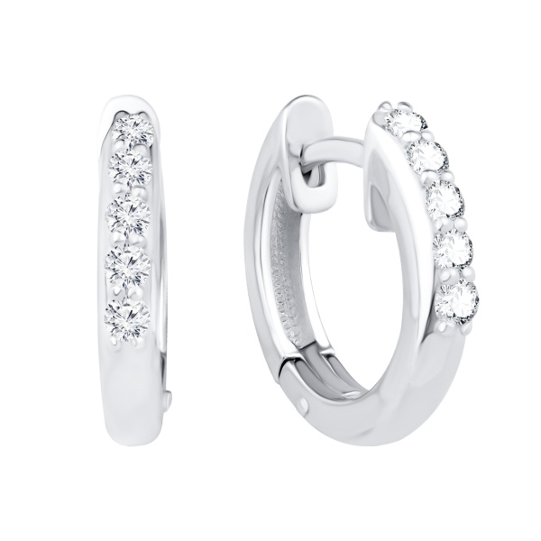 Серьги из серебра с фианитами в ювелирном интернет-магазине Серьги из серебра с фианитами в ювелирном интернет-магазине