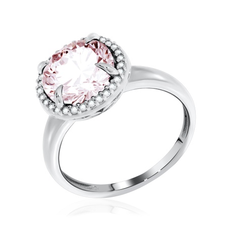 Купить кольцо из серебра с кварцем и фианитами в интернет-магазине KRASNOE