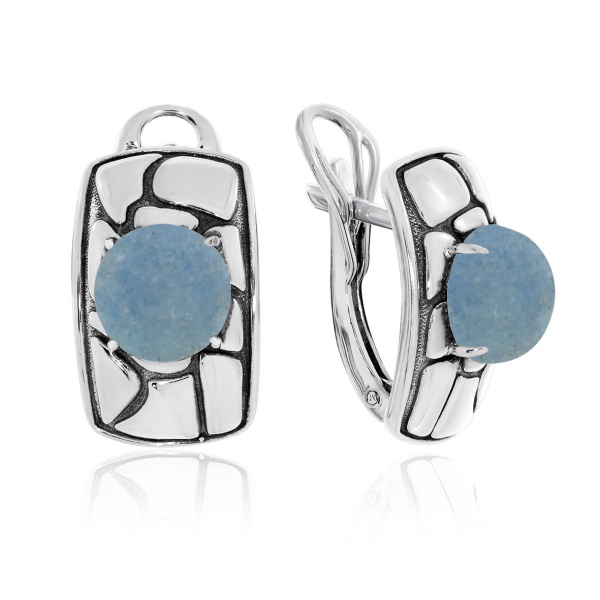 Серьги из серебра с  2310В01753 от KRASNOE, металл Серебро, вставка Виолан
