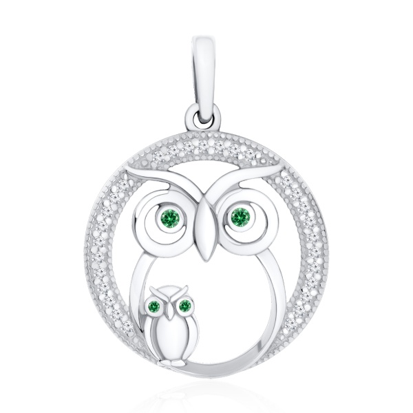 Купить подвеска из серебра с ситаллами и фианитами