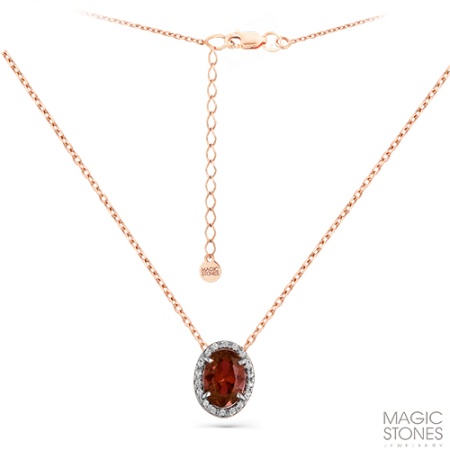 Колье из золота с гранатом