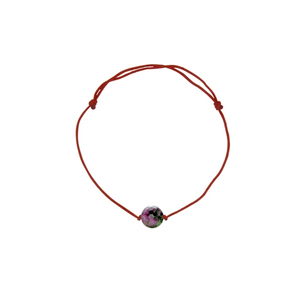 Купить браслет на нити с рубин-цоизитом Купить браслет на нити с рубин-цоизитом