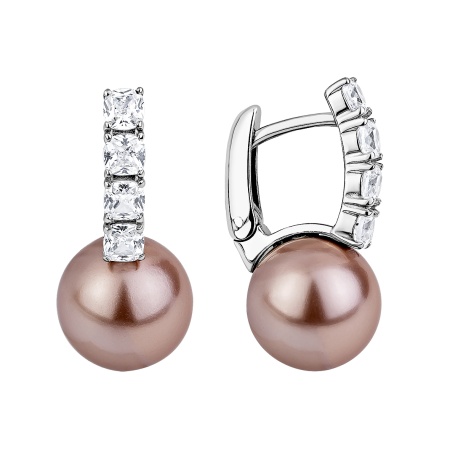 Серьги из серебра с агатом