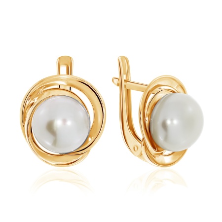 Серьги из серебра с жемчугами со скидкой