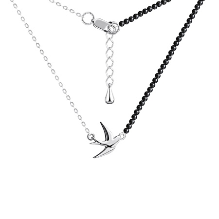 Колье из серебра с агатами