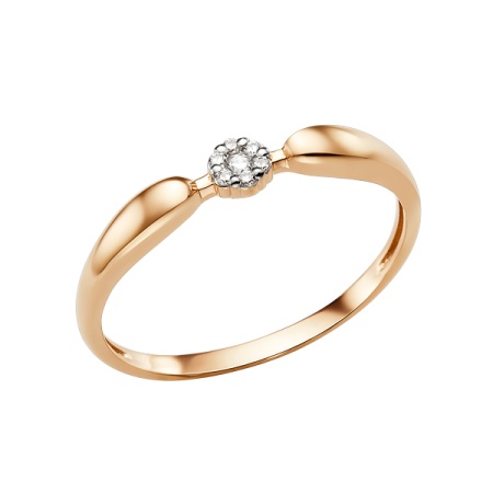 Купить кольцо из золота с фианитом в интернет-магазине KRASNOE