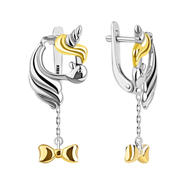 Серьги из серебра без вставок в ювелирном интернет-магазине