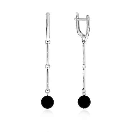 Серьги из серебра с агатами 2340390747-20 от KRASNOE, металл Серебро, вставка Агат