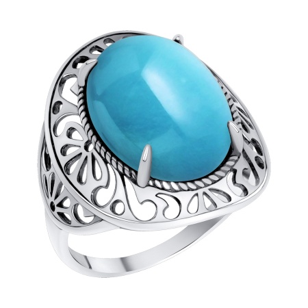 Купить кольцо из серебра с бирюзой в интернет-магазине KRASNOE