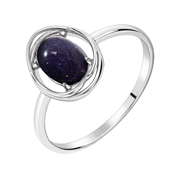 Купить кольцо из серебра с авантюрин синт.ом в интернет-магазине KRASNOE Купить кольцо из серебра с авантюрин синт.ом в интернет-магазине KRASNOE