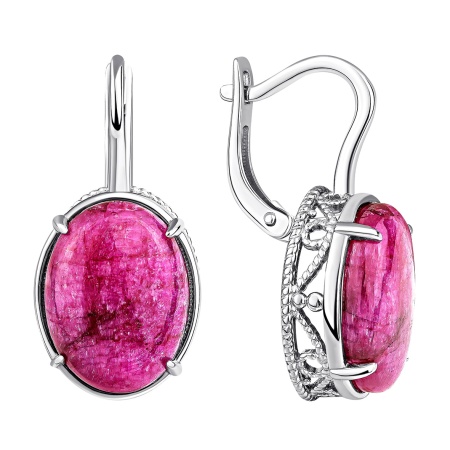 Серьги из серебра с агатами 2340391995-37 от KRASNOE, металл Серебро, вставка 