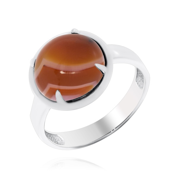 Купить кольцо из серебра с сердоликом в интернет-магазине KRASNOE Купить кольцо из серебра с сердоликом в интернет-магазине KRASNOE