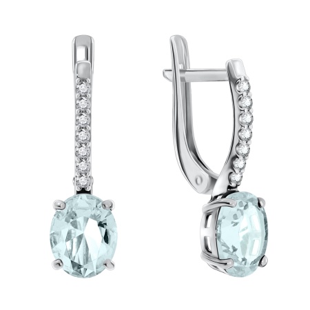 Серьги из серебра с фианитами 2340200185-79 от KRASNOE, металл Серебро, вставка Фианит