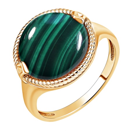 Купить кольцо из серебра с малахитом в интернет-магазине KRASNOE