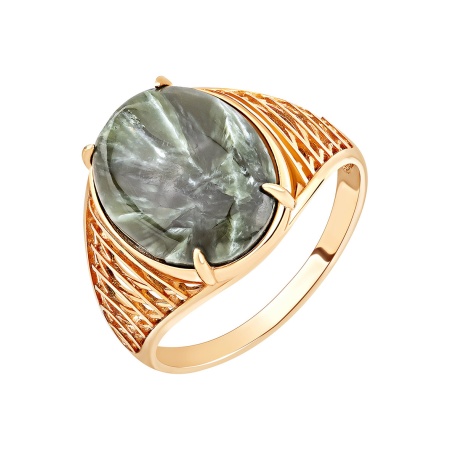 Купить кольцо из серебра с серафинитом в интернет-магазине KRASNOE