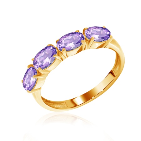 Купить кольцо из серебра с аметист в интернет-магазине KRASNOE